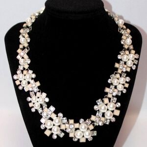 Pale Pink and Pearl Statement Necklace
